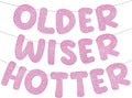 Fulmoon Set of 3 Pre Strung Older Wiser Hotter Glitter Banner Funny Birthday by Fulmoon