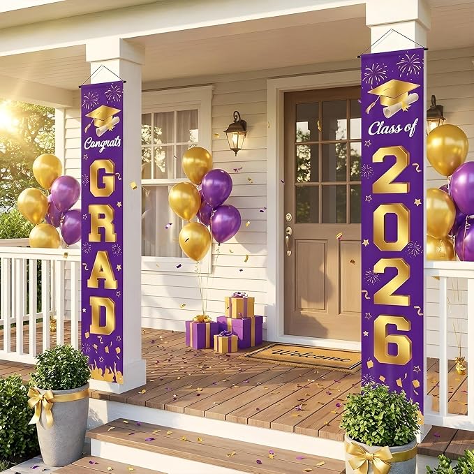 Graduation Decorations 2026 Porch Banner, Congrats Grad Class of 2026 Banner - Image 7