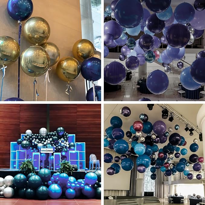PartyWoo Navy Blue Large Giant Foil 4D Balloons 20pcs Different Sizes | 22 15 - Image 6