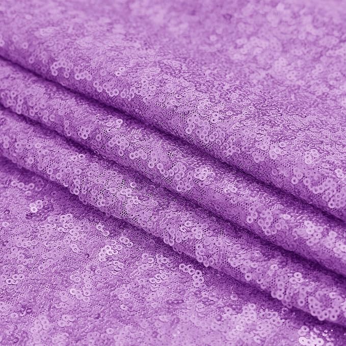 Sugargirl Lavender Purple Sequin Backdrop Curtain 2 Panels 2FTx8FT Glitter - Image 8