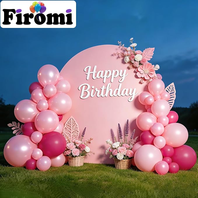 Firomi Pearl Light Pink Balloons 12-inch 100 Pack | Big Helium Round Pale Pink - Image 4