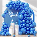 Awenztech 122pcs Metallic Blue Latex Balloons in 18 12 10 5 inches | Graduation by Awenztech