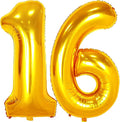 Jonhamwelbor 16 Number Balloons Gold Big Giant Jumbo Number 16 Foil Mylar by Jonhamwelbor