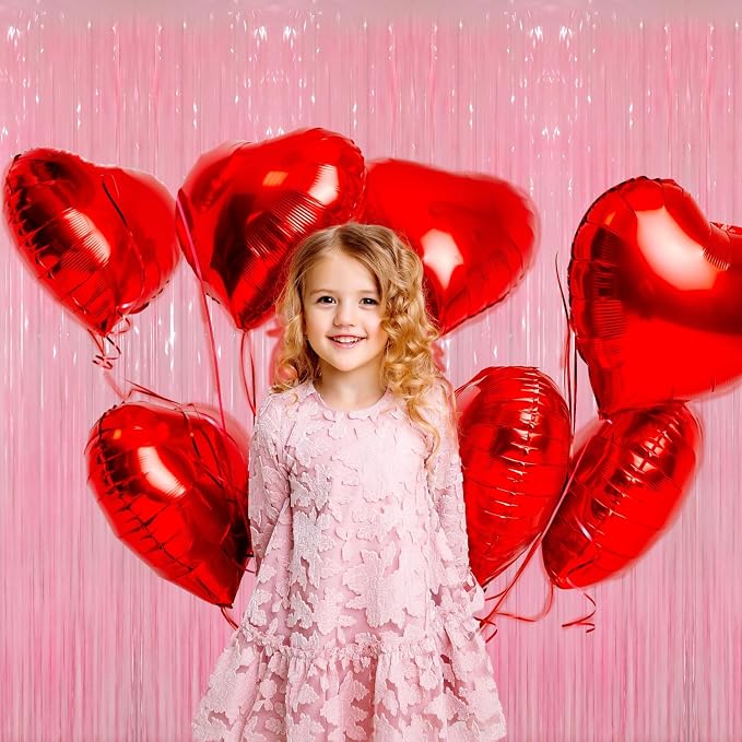GOER 6.4 ft x 8.2 ft Foil Fringe Curtains Party Photo Backdrop Party Streamers - Image 4