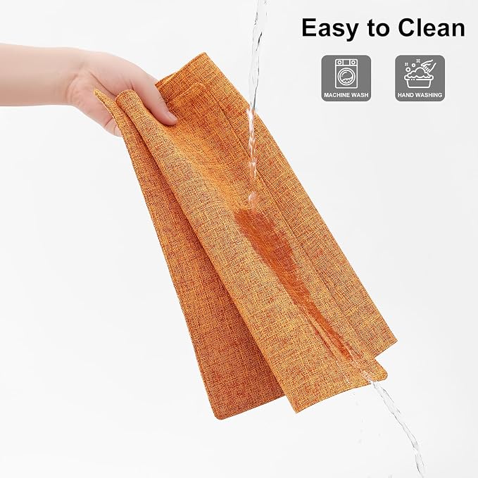 Homaxy Cloths Placemats for Dining Table Set of 6, Cotton Linen Blend Table Mats - Image 7