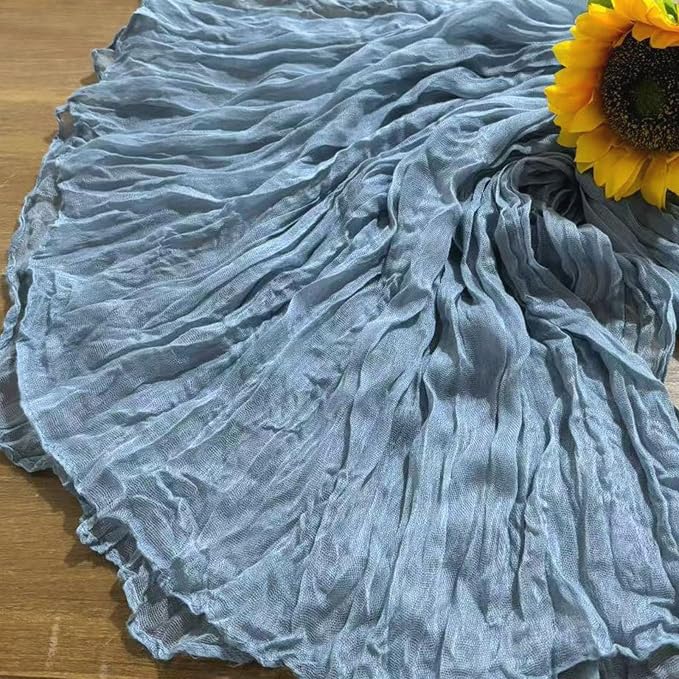 6Pack Dusty Blue Cheesecloth Table Runner 20 x 120 inch Gauze Table Runner | - Image 6