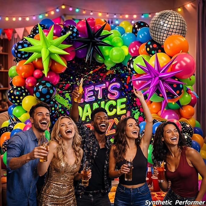 147PCS Neon Balloon Arch Garland Kit - Image 6