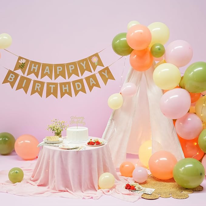 Wildflower Birthday Banner, Pre-Strung Floral Party Decorations - Image 8