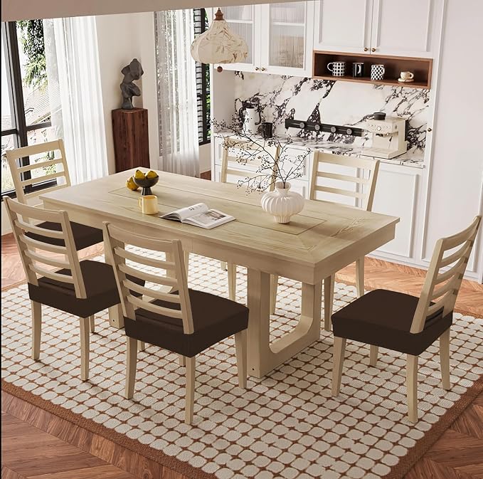 Smiry Waterproof Seat Covers for Dining Room Chairs, No Rear Covers | Stretch - Image 8