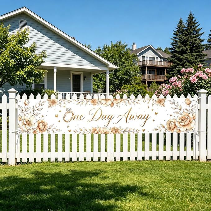 Rehearsal Dinner The Night Before Wedding Banner Decorations Sign | Reusable - Image 6