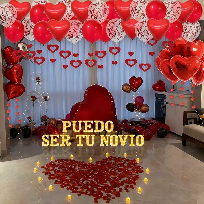 Puedo Ser Tu Novio Light Up Letters Proposal Decorations - Image 4