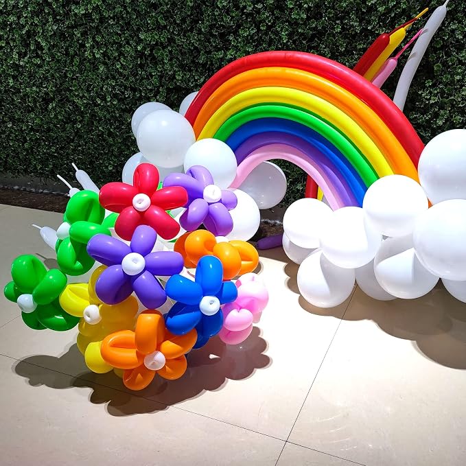 260 Long Balloons 100 Pack Red Twisting Animal Balloons Thickening Latex - Image 6