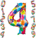 40 Inch Number 4 Balloon Large Foil Mylar Number Balloon by TNCDJKPA