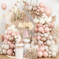 Pink White Balloon Arch Kit, Boho Balloon Garland by BTZO