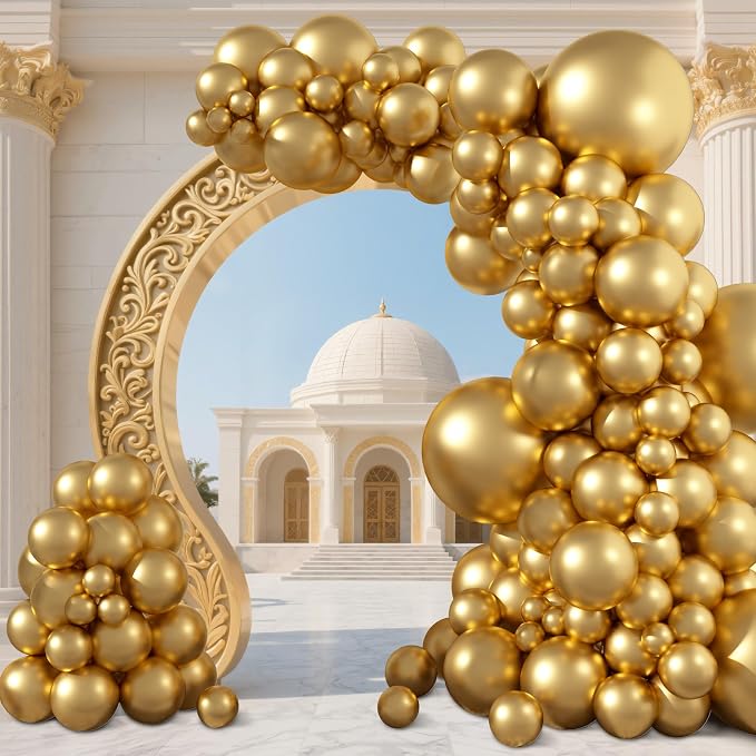 Amandir 153pcs Metallic Gold Balloons Arch Garland Kit Different Sizes | 18 12 - Image 6