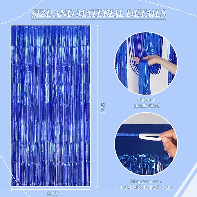 DECOCKRAT 2 Pack Foil Fringe Backdrop - Image 3