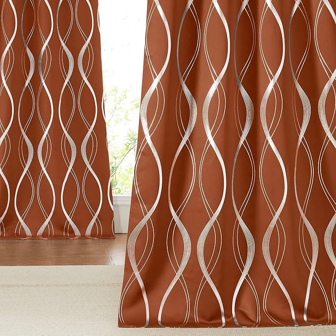 NICETOWN Burnt Orange Blackout Curtains by NICETOWN