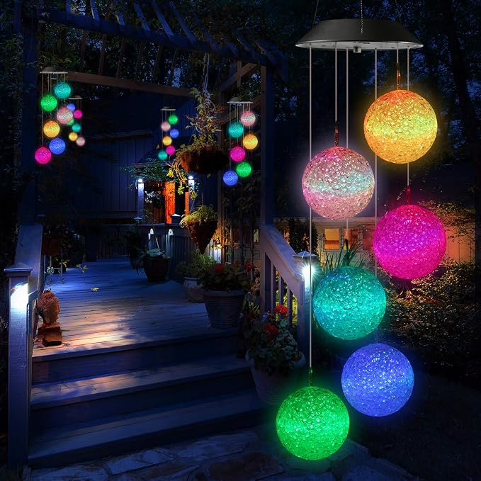 Toodour Solar Wind Chime, Color Changing Ball Wind Chimes Gifts - Image 6