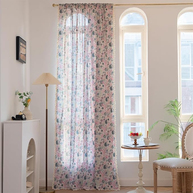 ENJOYBRIDAL Floral 96 Inch Curtains - Image 4