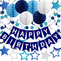 Rouceyxin Birthday Decorations for Men Boys, Glitter Stars, Hanging Swirl by Rouceyxin