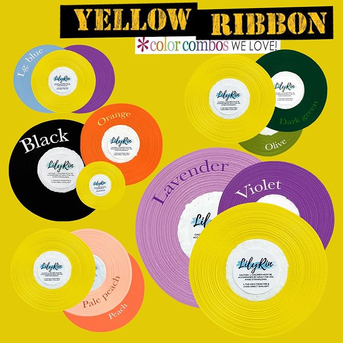 Yellow Ribbon 1/4 Inches 36 Yards Satin Roll Perfect - Image 5
