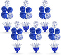 6 Set Royal Blue Table Balloons Foil Spray Centerpiece by Suppromo
