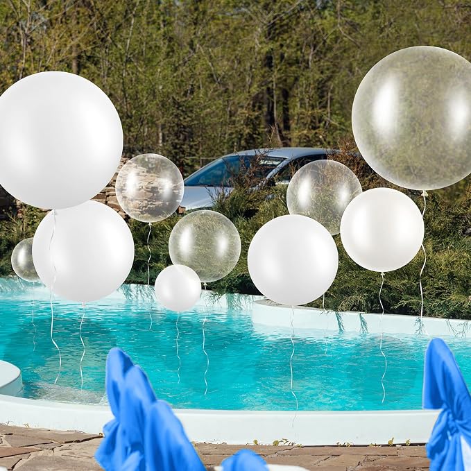 Gejoy 24 Pcs Pool Giant Balloons 36/24/18 Inch Jumbo Large Big Latex Balloons - Image 6