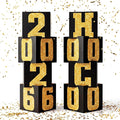 Queekay 8 Pcs HOCO 2026 Column Decorations Homecoming 2026 Gold Black Backdrop by Queekay