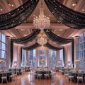 6 Panels Black Ceiling Curtains by Unknown