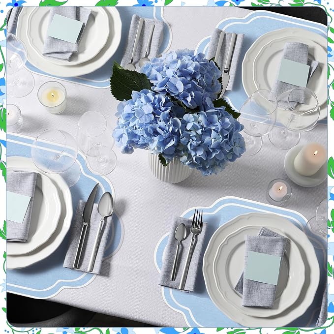 6-Piece Scalloped Embroidered Placemats - Image 3