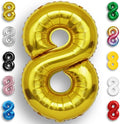 Gold Number Balloon 8 Mylar Foil Balloons 16 inch by Unknown