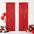 Eternal Beauty Red 3mm Sequin Backdrop 2x8 Ft 2 Pack Wedding | Dense Sparkle by EternalBeauty