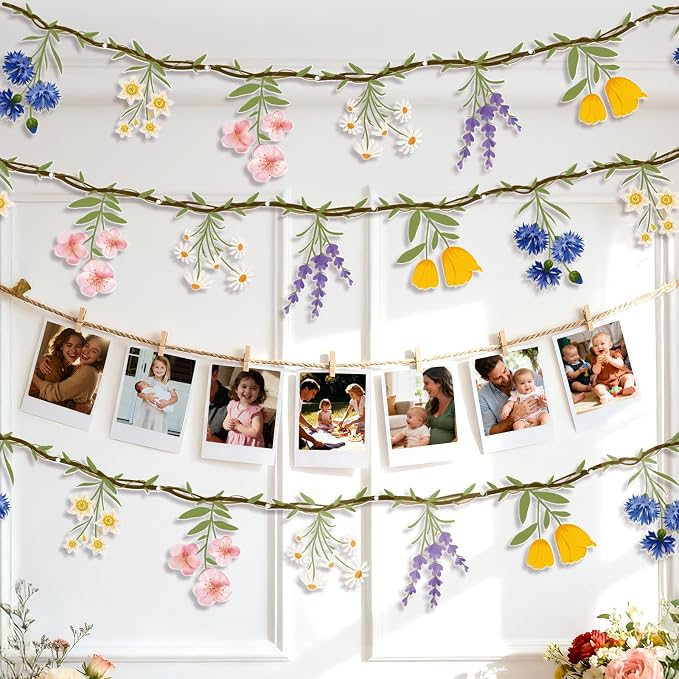 JIAYIQI 4PCS Wildflower Party Decorations - Image 7