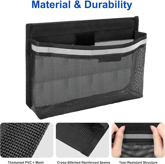 Linkstyle 3PCS Boat Storage Mesh Bag, Self Adhesive Marine Caddy Organizer - Image 3