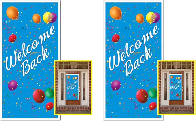 Beistle Welcome Back Door Covers 2 Piece by Beistle