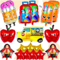 20 Pcs Back to School Balloons, Colorful School Bus Balloons Pencil Apple by ZHWKMYP