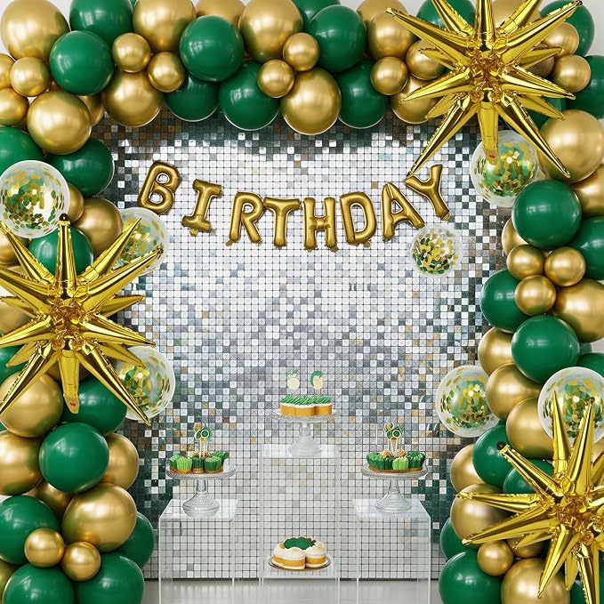RUBFAC 2026 Graduation Decorations Green and Gold Balloon Garland Arch Kit - Image 5