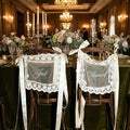 2 Pcs Just Married Sheer Lace Chair Signs by MiMaikNeonSign