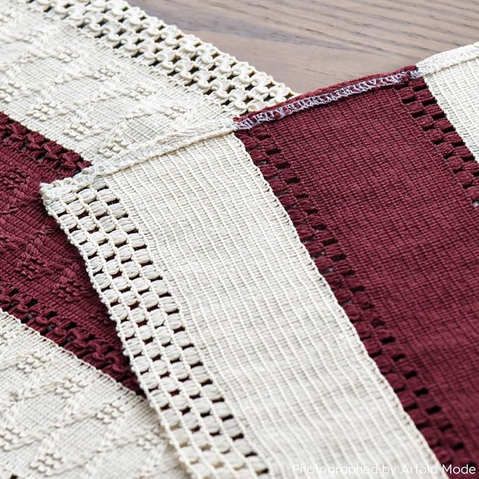 Artoid Mode Red Farmhouse Rustic Christmas Table Runner 12x36 Inch | Seasonal - Image 5