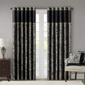 Madison Park Aubrey 2 Panel Curtain Faux Silk Paisley Jacquard, Rod Pocket by MADISONPARK