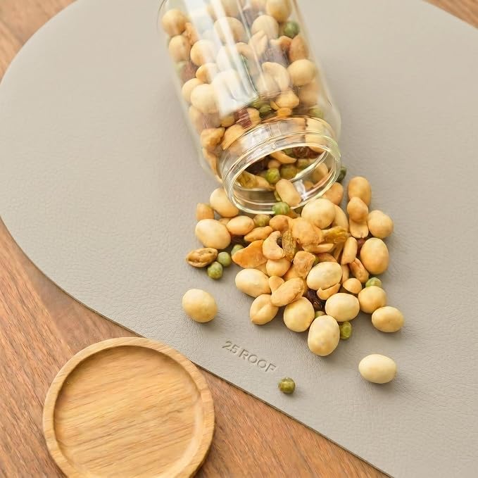 Chiffon Beige Oval Silicone Placemats Set of 4 – Heat Resistant, Waterproof - Image 4