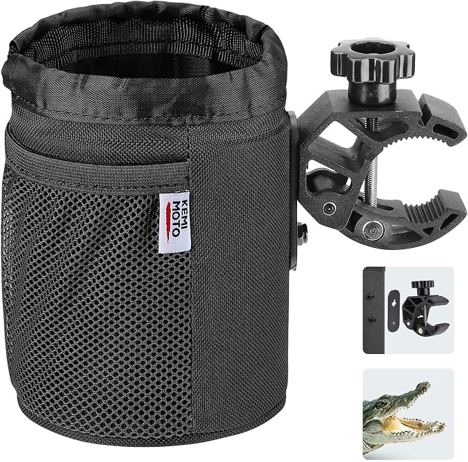 KEMIMOTO Motorcycle Cup Holder, Oxford Fabric Motorcycle Drink Holder by kemimoto