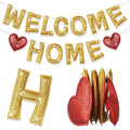 Tegeme Felt Welcome Home Banner, Pre-strung Glitter Welcome Garland Reusable by Tegeme