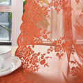 Kotile Burnt Orange Lace Floral Curtains by Kotile+Curtains