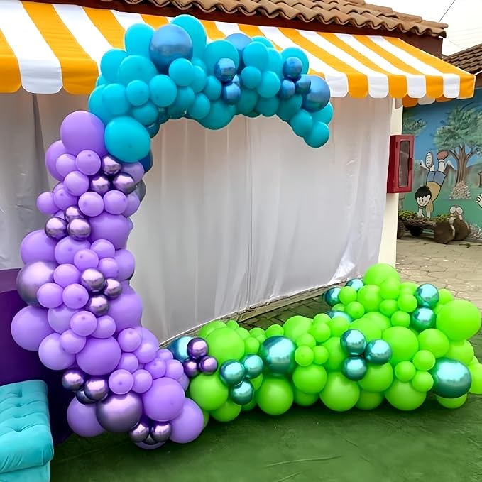 Pink Blue Purple Party Balloons - Image 4