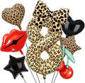 Leopard Print Bow Balloons Birthday Decorations 40Inch Cheetah Number 8 Foil by Unknown