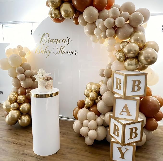 Brown Cream Neutral Balloons, 12 Inch 60PCS Retro Brown Khaki Beige Sand White - Image 6