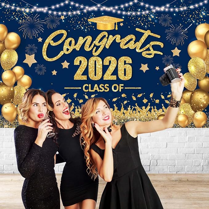 Congrats Class of 2026 Banner Graduation Decorations - Image 6