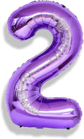 40 Inch 2nd 20th Birthday Number Balloon, Self Inflating Number Balloon by Isndare