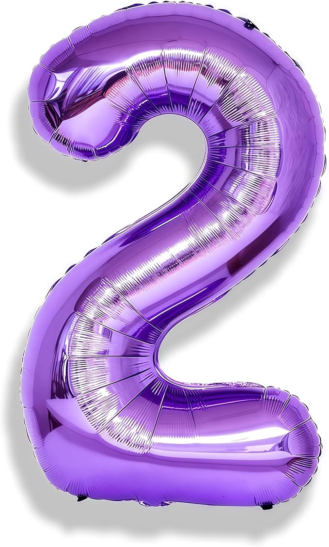 40 Inch 2nd 20th Birthday Number Balloon, Self Inflating Number Balloon by Isndare